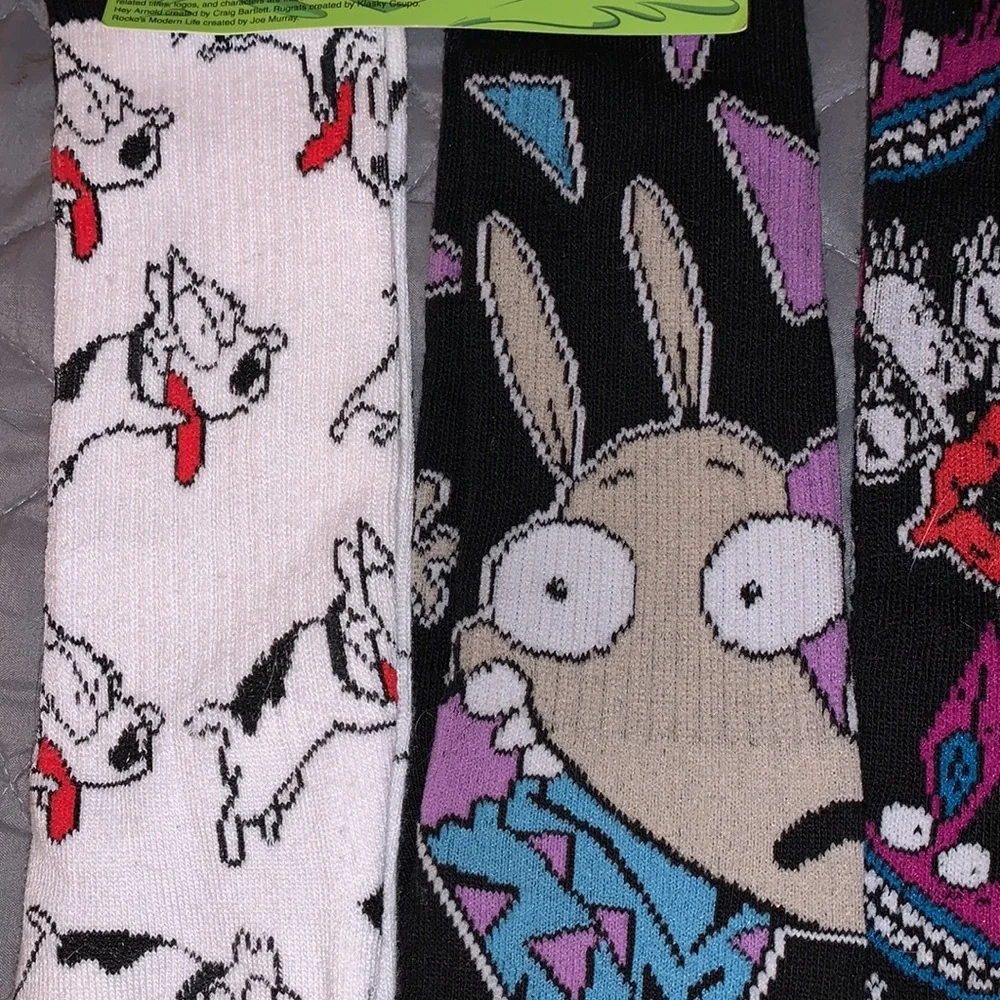 Nickelodeon Cartoon Character Socks - Rocko’s Modern Life Real Monsters - Picture 6 of 7